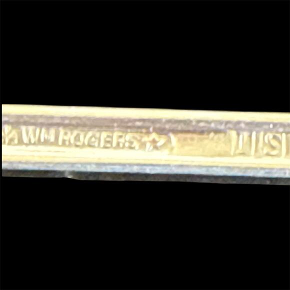 Vintage WM Rogers Desire Iced Tea Spoons  Set of 12 (1940s) Silverplate Flatware - Picture 3 of 5